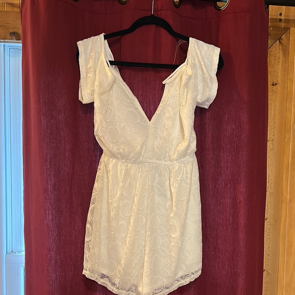 Elegant White Lace Romper